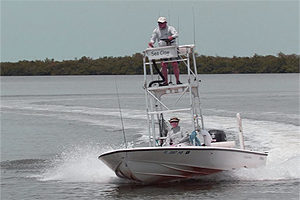 Palm Island englewood boat navigating the flats