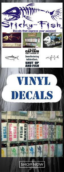 Sticky Fish decals and window stickers for sale