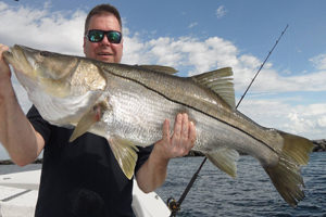 World record snook with captain Dave Pomerleau