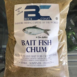 Chum bag for bait fish cast netting
