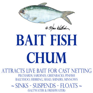 Chum for bait fish cast net fishing